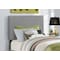 Monarch Specialties Bed, Twin Size, Platform, Bedroom, Frame, Upholstered, Pu Leather Look, Wood Legs, Grey I 5912T - alternate 3